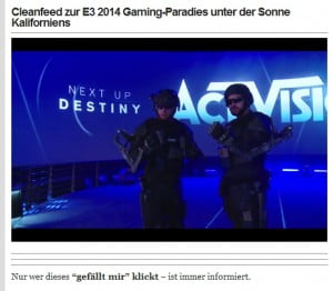 Cleanfeed zur E3 2014 Gaming-Paradies unter der Sonne Kaliforniens