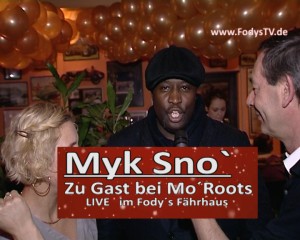 Myk Sno im Restaurant Fodys Fährhaus Ladenburg auf der Mo Roots Veranstaltung