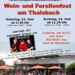 Wein- und Forellenfest am Thalsbach in Östringen am Samstag 13 – 6 – 2015 bis Sonntag 14 – 6 – 2015 