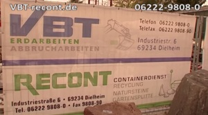 VBT Verbundsteinpflaster Baggerarbeiten - Recont Containerservice Erdarbeiten - Trump Dielheim