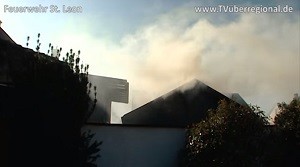 Leon-Rot - Brand eines unbewohnten Wohnhausanbaus