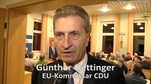 Günther Hermann Oettinger EU Kommissar - Dr. Stephan Harbarth Bundestag - Karl Klein Landtagsabgeordneter- Hans-Dieter Weis Bürgermeister - in Dielheim Horrenberg - Filmbeitrag Nr. 1 - Kurzfassung -