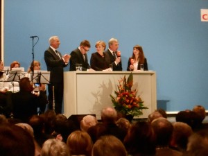 Bundeskanzlerin Angela Merkel war in Walldorf - TVüberregional live dabei