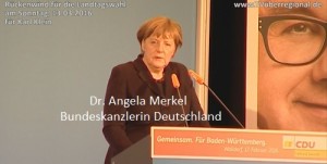 Bundeskanzlerin Dr Angela Merkel Information an das Volk in Walldorf