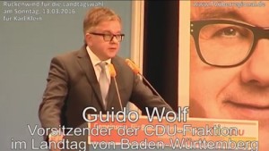 Walldorf - Bundestagsabgeordneter Guido Wolf CDU spricht zu den Bürgern