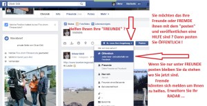 Facebook Schulung - Öffentlich posten nicht nur bei Freunde