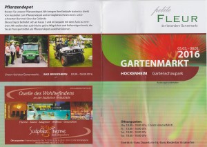 Petite Fleur 2016 der besondere Gartenmarkt in Hockenheim 05.05. - 08.05.2016 - Ankündigung