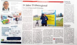 20 Jahre TVüberregional - St. Leon - Rot - Zum Jubiläum in der BAZ Zeitung