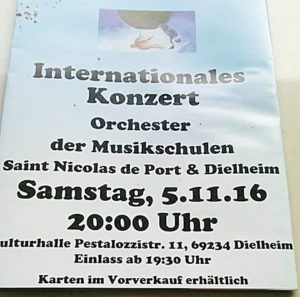 Dielheim - Internationales Konzert - Orchester der Musikschulern - Kulturhalle 05.11.2016 - 20 Uhr