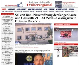 St Leon Rot - Neueröffnung der Sängerklause und Gaststätte ZUR SONNE - Gesangsverein Frohsinn Rot e.V.