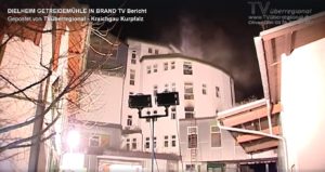 DIELHEIM - GETREIDEMÜHLE IN BRAND - TV Bericht