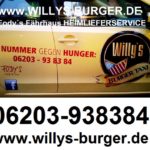 Willys Burger Taxi – Fodys Fährhaus HEIMLIEFERSERVICE – ONLINE BESTELLEN – Willys Burger – Ladenburg – Mannheim – Bergstrasse