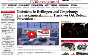 Einbrüche in Reilingen und Umgebung; Landeskriminalamt mit Truck vor Ort; Referat Prävention