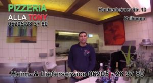 Pizzeria alla Tony, Heim- und Lieferservice. Hockenheimer Str. 13 68799 Reilingen, Telefon: 06205-283780