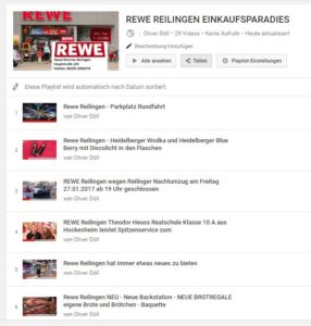 REWE Reilingen Film Playliste TVüberregional