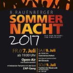 8. Rauenberger Sommernacht mit Open-Air-Konzert von Freitag, 07. Juli 2017 bis Sonntag, 09. Juli 2017