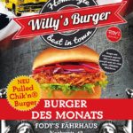 Willys Burger, Burger des Monats, Heimservice Fodys, Fodys@home, Restaurant Fodys Fährhaus Ladenburg, Wochenkarte, Mittagstisch, Burger Flatrate, Buffet, Brunch