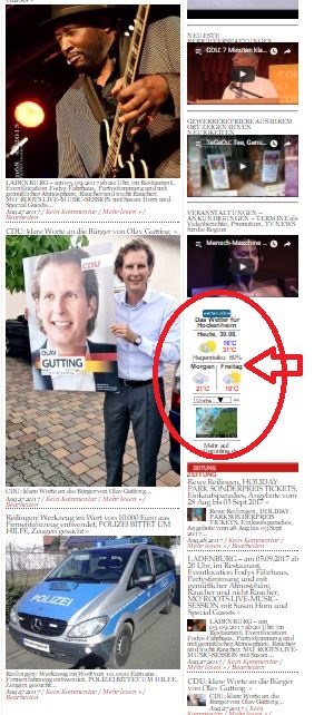 WARNLAGEBERICHT 30.08.2017 für Deutschland, teils kräftige Gewitter mit Unwettergefahr und Starkregen !