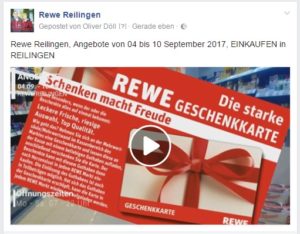 Rewe Reilingen, Angebote von 04 bis 10 September 2017, EINKAUFEN in REILINGEN