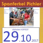 Das letzte mal in 2017: Halloweenfest, Spanferkel Hoffest bei PICHLER am 29.10.