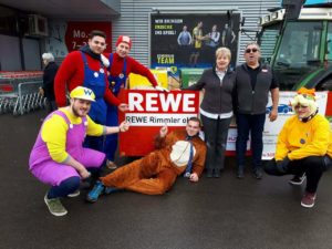 Faschingsfreunde Hoggene e.V. bedanken sich bei deren Hauptsponsor REWE REILINGEN