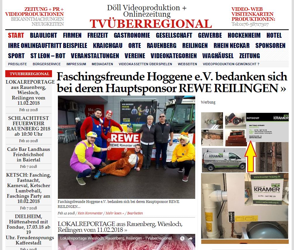 Faschingsfreunde Hoggene e.V. bedanken sich bei deren Hauptsponsor REWE REILINGEN https://tvueberregional.de/faschingsfreunde-hoggene-e-v-bedanken-sich-bei-deren-hauptsponsor-rewe-reilingen/