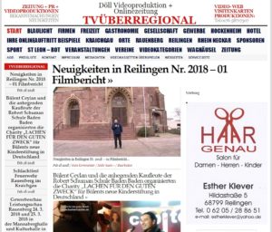 Neuigkeiten in Reilingen Nr. 2018 – 01 Filmbericht