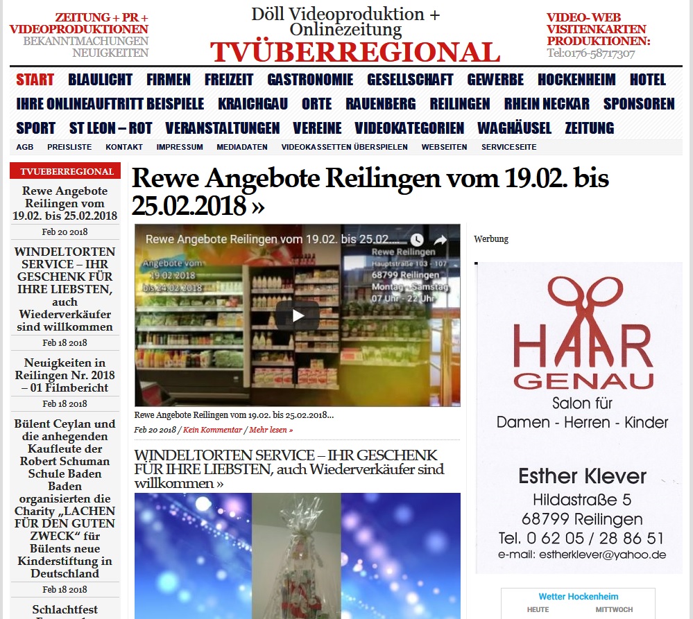 Rewe Angebote Reilingen vom 19.02. bis 25.02.2018, TVüberregional