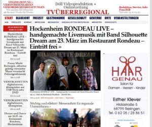 Hockenheim RONDEAU LIVE – handgemachte Livemusik mit Band Silhouette Dream am 23. März im Restaurant Rondeau – Eintritt frei