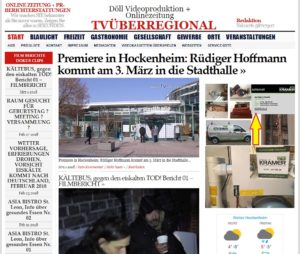 Stadthalle Hockenheim, TVüberregional Zeitung, 500 pixel