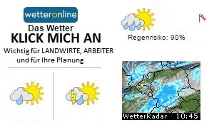 Wettervorhersage im Raum Hockenheim bis Eschelbach im Kraichgau, Hockenheim und 30 Kilometer Umkreis
