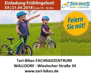 WALLDORF, Tari-Bikes Frühlingsfest am Samstag 21.4.2018, Wieslocherstraße 34