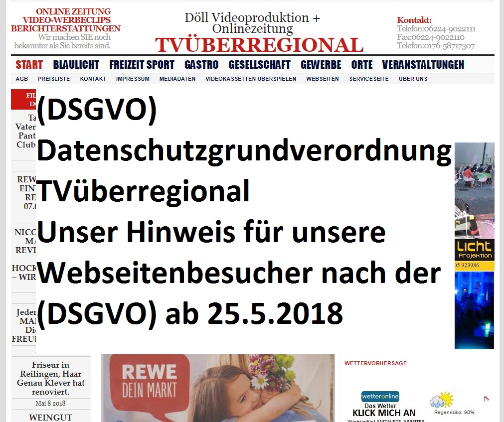 (DSGVO) TVüberregional, Oliver Döll
