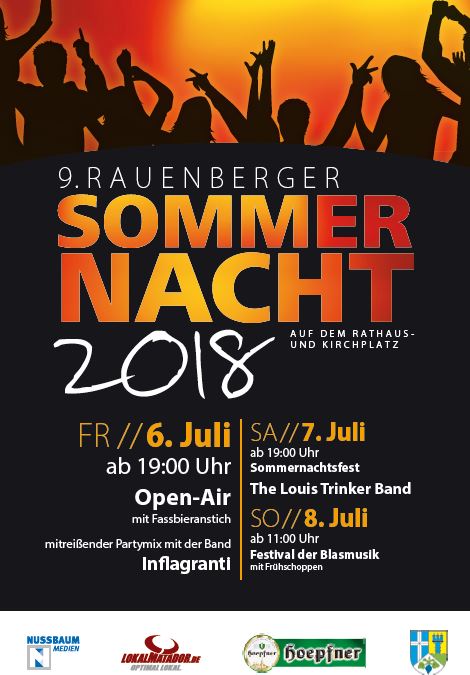 9. Rauenberger Sommernacht mit Open-Air-Konzert von Freitag, 06. Juli 2018 bis Sonntag, 08. Juli 2018
