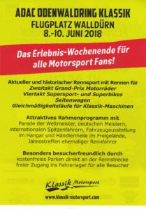 Odenwald Klassik, Flugplatz Walldürn, 08 - 10 Juni 2018, das Erlebnis Wochenende für alle Motorsport Fans