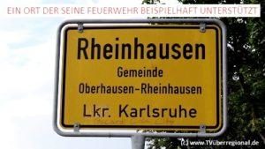 Oberhausen-Rheinhausen, ein Ort der seine Feuerwehr beispielhaft unterstützt, Ortsschild, Videoproduktion Rheinhausen,