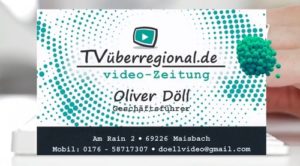 TVüberregional, Oliver Döll, Intro, Logo, Spot, Reilingen, Hockenheim, Waghäusel, Videoproduktion