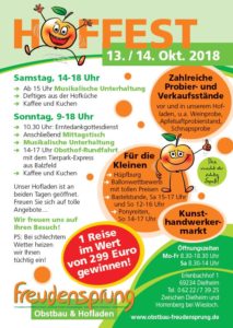 Hoffest in Dielheim bei Freudensprung im Oktober 2018