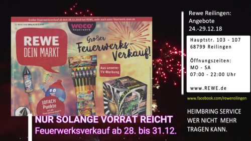 REWE, Reilingen, Angebote ab 24. bis 29.12.2018