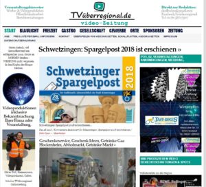 Schwetzingen: Spargelpost 2018 ist erschienen, Titelseite TVüberregional, Oliver Döll