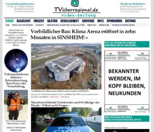 Vorbildlicher Bau, Klima Arena eröffnet in zehn Monaten in SINSHEIM! TVüberregional , Titelseite , Onlinezeitung , Kraichgau Regional