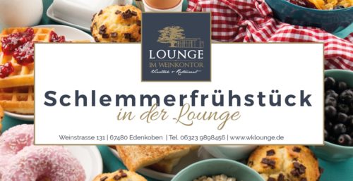 Schlemmerfrühstück in der Lounge im Weinkontor in Edenkoben (1)