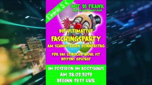 Faschingsparty, 28.02.19, Poseidon Bootshaus Philippsburg