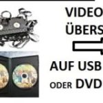 Videokassetten überspielen, digitalisieren auf DVD, USB Stick überspielen