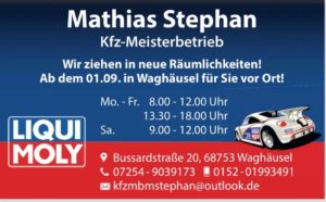 KFZ Meisterbetrieb Mathias Stephan sucht ein Haus in Waghäusel