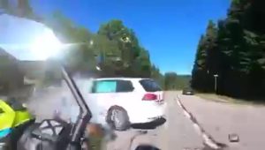 Grausam - eigenen Motorrad Unfall mit Dashcam gefilmt