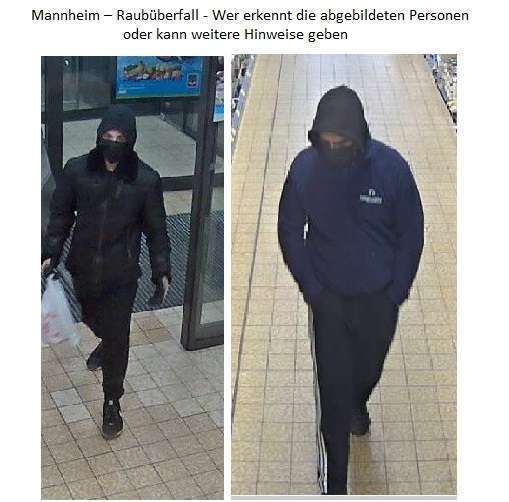 Mannheim – Raubüberfall - Wer erkennt die abgebildeten Personen oder kann weitere Hinweise geben