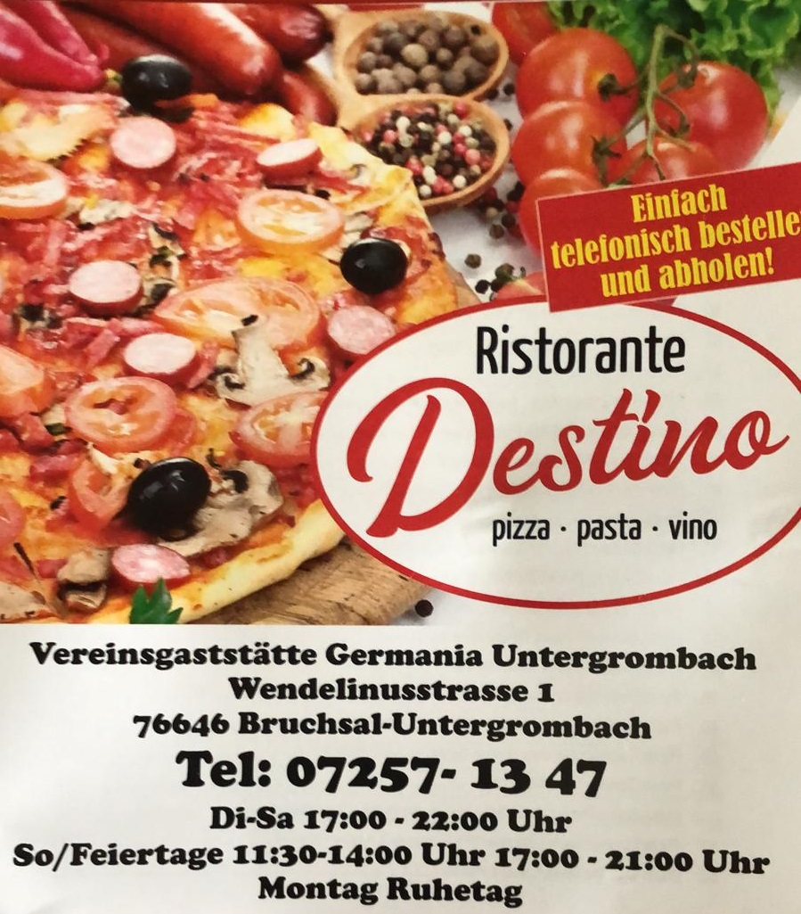Suche eine Person - gerne Rentner als Fahrer für Heimlieferservice, Ristorante Destino in Untergrombach