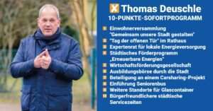 Thomas Deuschle will als Oberbürgermeister mit Sofortmaßnahmen schnell eine positive Entwicklung anstoßen