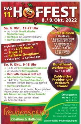 Freudensprung Hoffest, Obstbau Hofladen Freundensprung Dielheim, TVüberregional